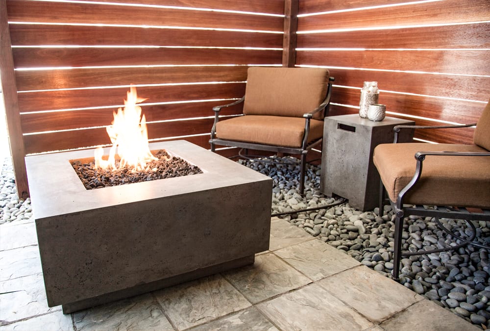 Prism Hardscapes Tavola 2 36" Concrete Gas Fire Pit Table