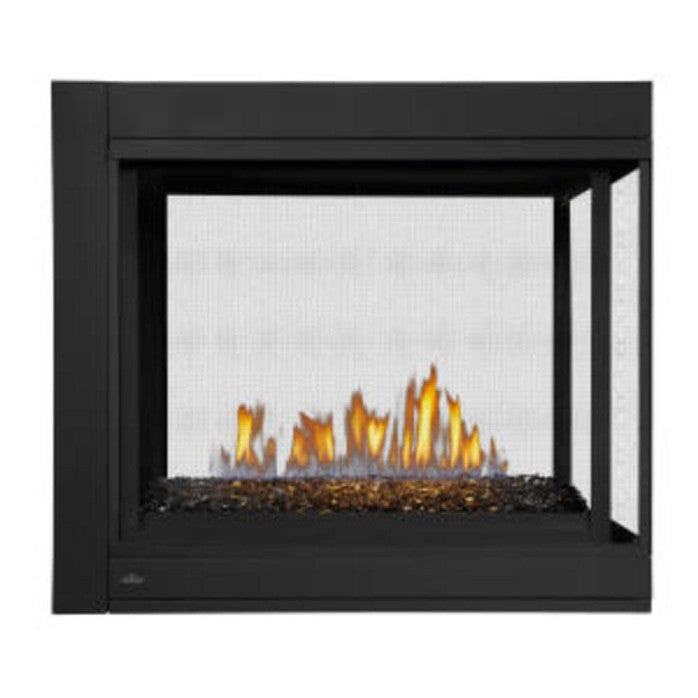 Napoleon Ascent™ Multi View 3 Sided See Through Direct Vent Fireplace With Glass Ember Bed