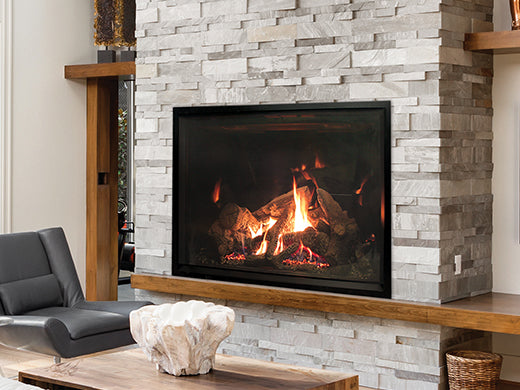 White Mountain Hearth Rushmore TruFlame Direct Vent Gas Luxury Fireplace w/Charred Logs and OWS Liner, 36" 40", DVCT36CBP95N