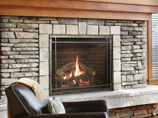 White Mountain Hearth Rushmore TruFlame Direct Vent Gas Luxury Fireplace w/Charred Logs and OWS Liner, 36" 40", DVCT36CBP95N