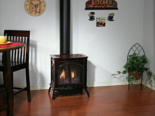 White Mountain Hearth SPIRIT STOVE CAST IRON VENT FREE INTERMITTENT MEDIUM NG OR PROPANE 25,000 BTU CONTOUR DOOR