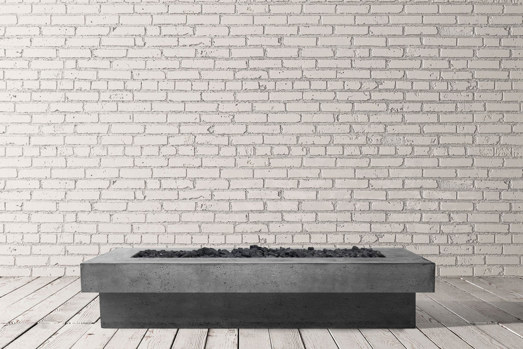 Prism Hardscapes Elevate 80" Rectangular Concrete Gas Fire Pit Table