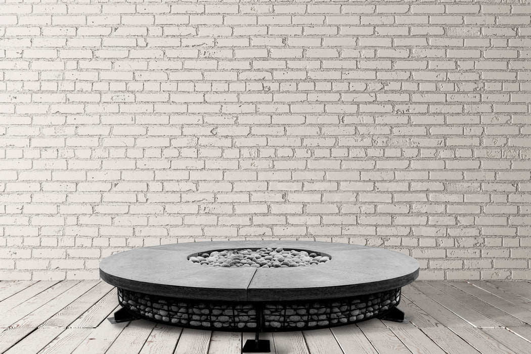 Prism Hardscapes Fuego 89" Round Concrete Fire Pit Table