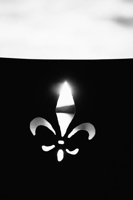 Fire Pit Art Fleur de Lis Gas Fire Pit