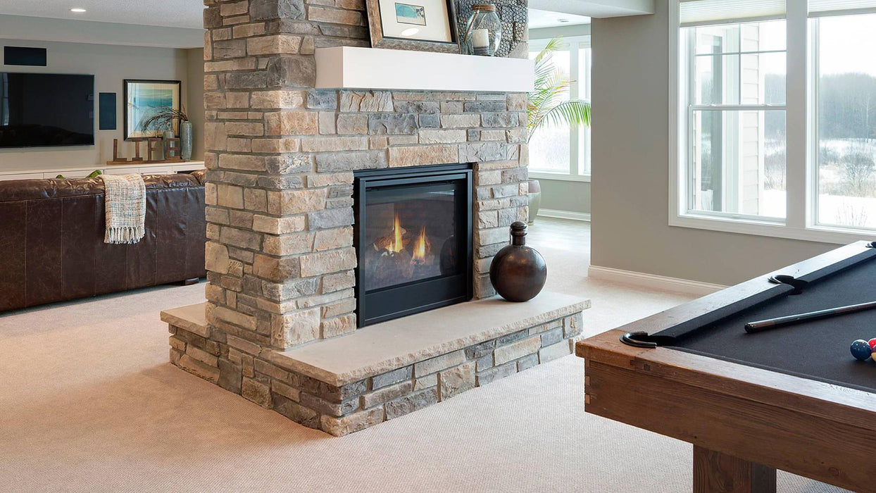 Majestic See-Through 36" Multi-Sided Top/Rear Direct Vent Gas Fireplace With IntelliFire Touch Ignition System