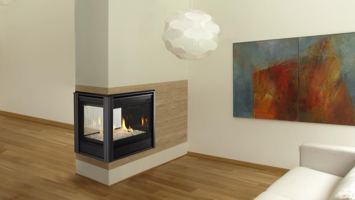 Majestic Pier 36" Multi-Sided Top/Rear Direct Vent Gas Fireplace With IntelliFire Touch Ignition System