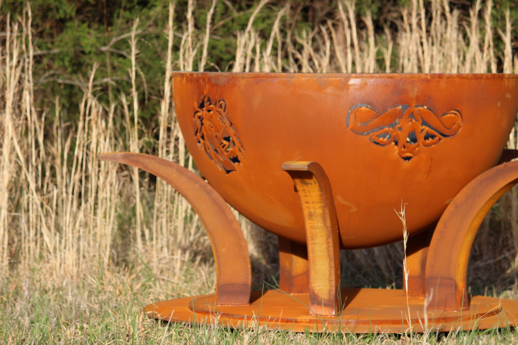 Fire Pit Art Africa's Big Five Wood Burning Fire Pit