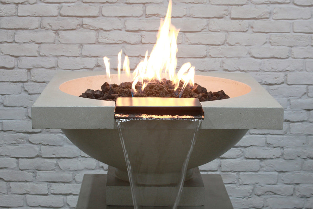 Prism Hardscapes Ibiza 31" Round Concrete Gas Fire & Water Bowl With PH Igniter