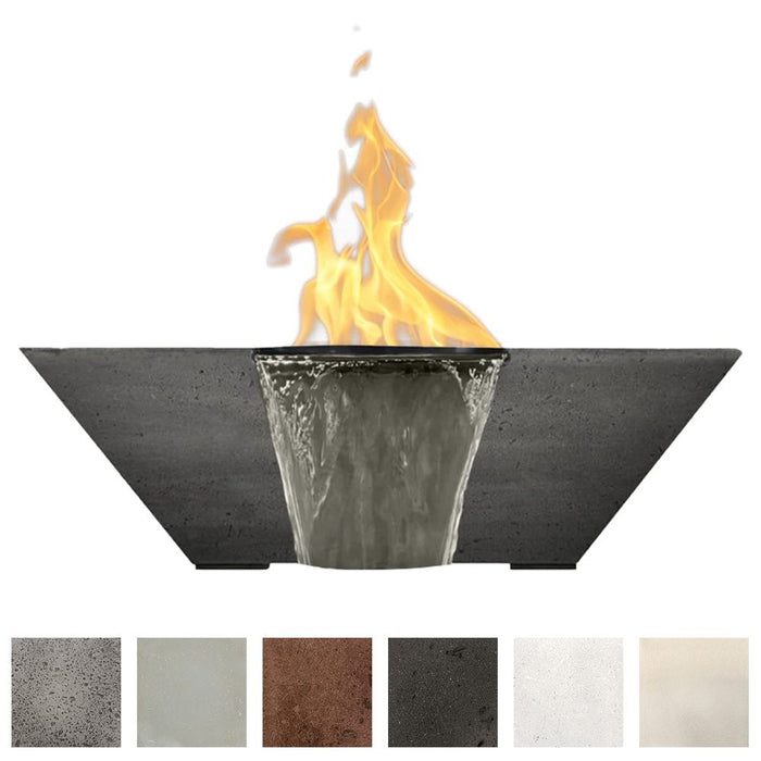 Prism Hardscapes Lombard-P 29" Match Light Concrete Gas Fire & Water Bowl