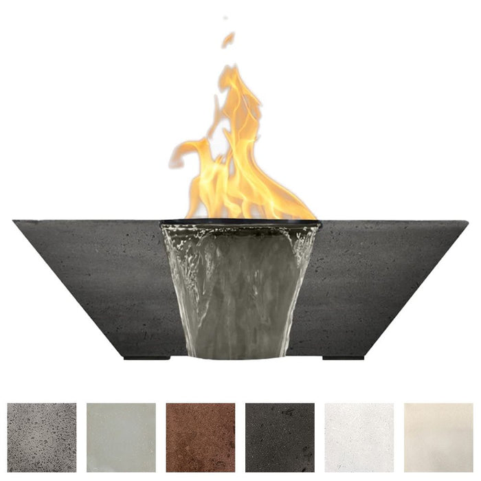 Prism Hardscapes Lombard 29" Concrete Gas Fire Water Bowl With PH Igniter