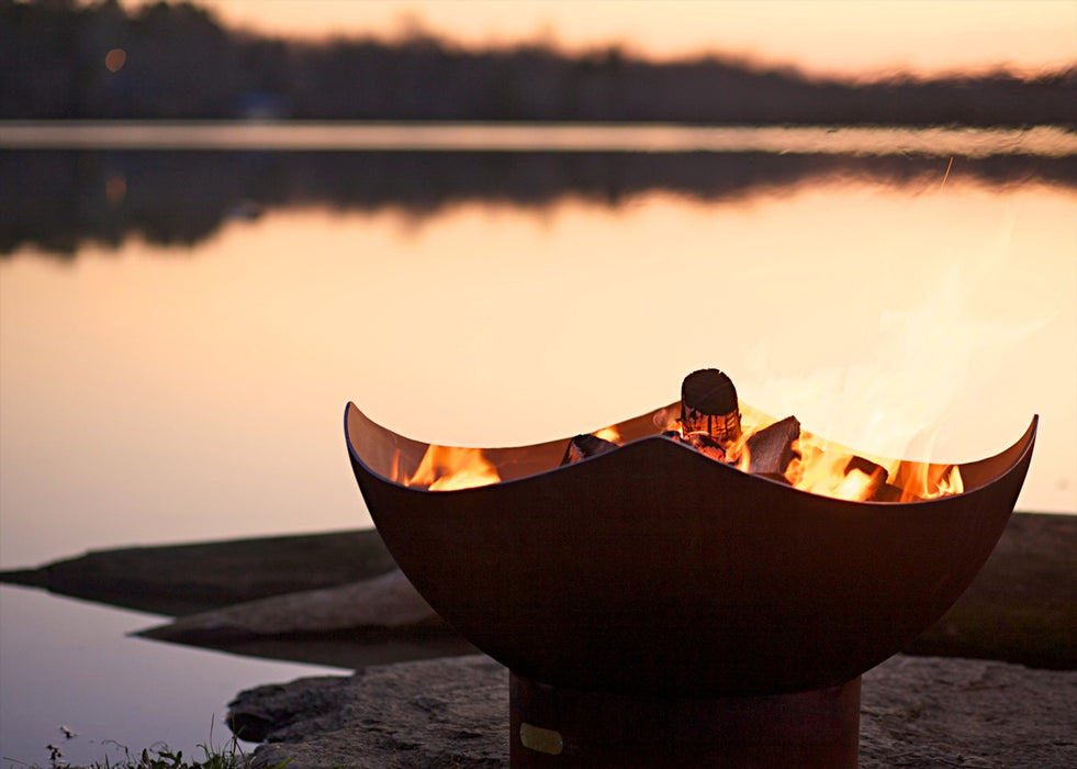 Fire Pit Art Manta Ray Wood Burning Fire Pit