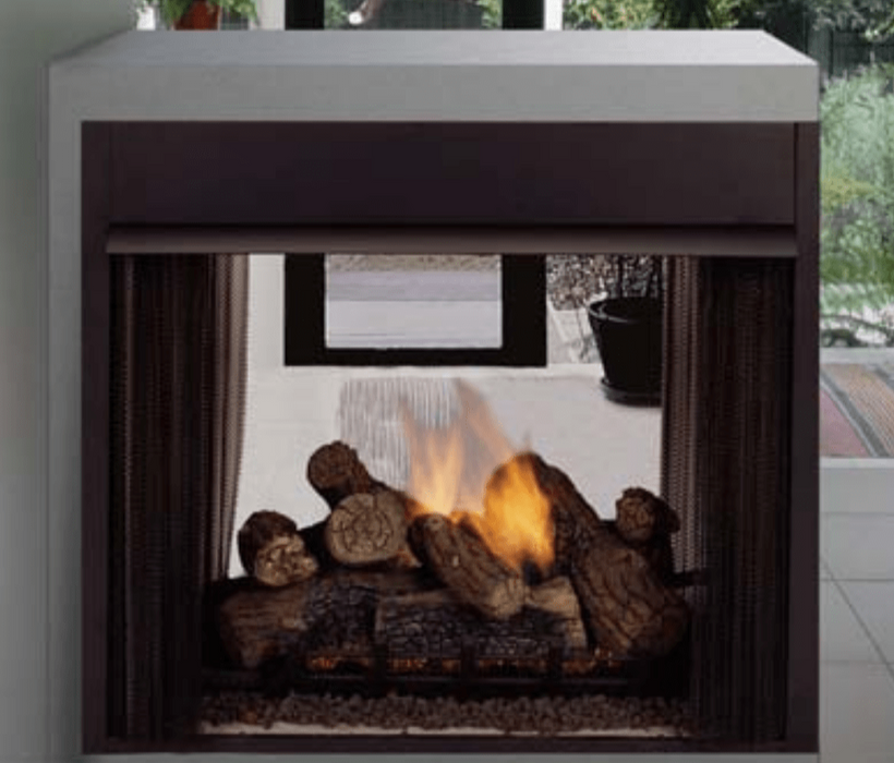 Monessen Lo-Rider LCUF 32" See Through Clean Face Vent Free Firebox With Refractory Firebrick