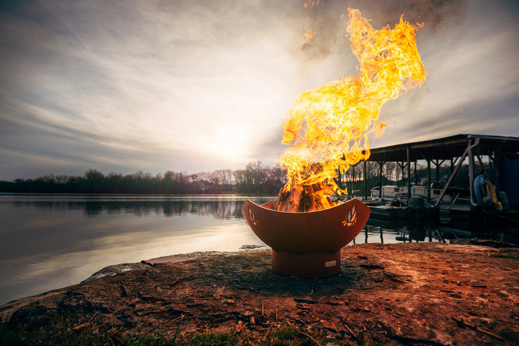 Fire Pit Art Namaste Wood Burning Fire Pit