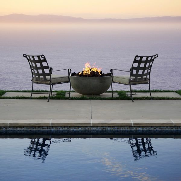 Prism Hardscapes Moderno 1 39" Concrete Gas Fire Pit Bowl