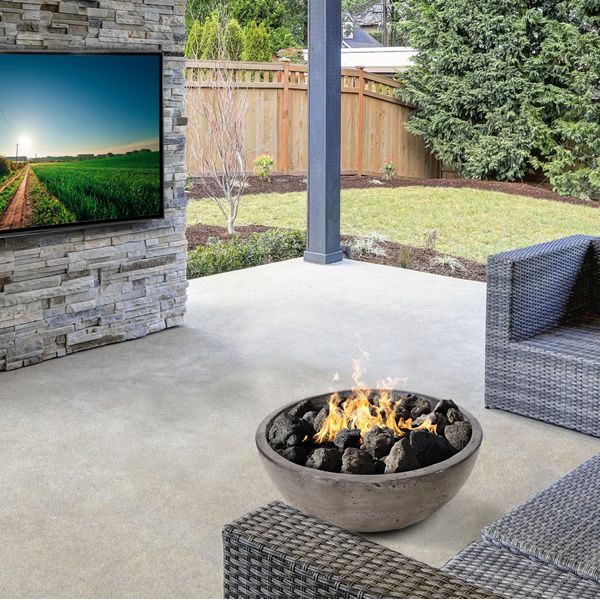 Prism Hardscapes Moderno 2 29" Concrete Gas Fire Pit Bowl