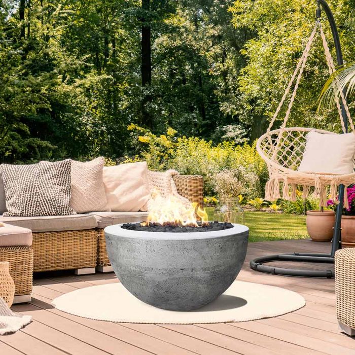 Prism Hardscapes Moderno 3 30" Concrete Gas Fire Pit Bowl