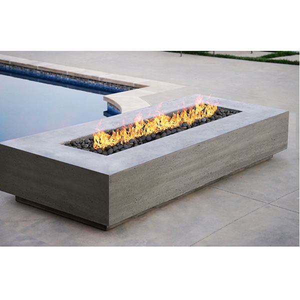 Prism Hardscapes Tavola 6 90" Concrete Gas Fire Pit Table