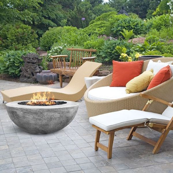 Prism Hardscapes Moderno 5 36" Concrete Gas Fire Pit Bowl