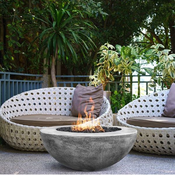 Prism Hardscapes Moderno 5 36" Concrete Gas Fire Pit Bowl