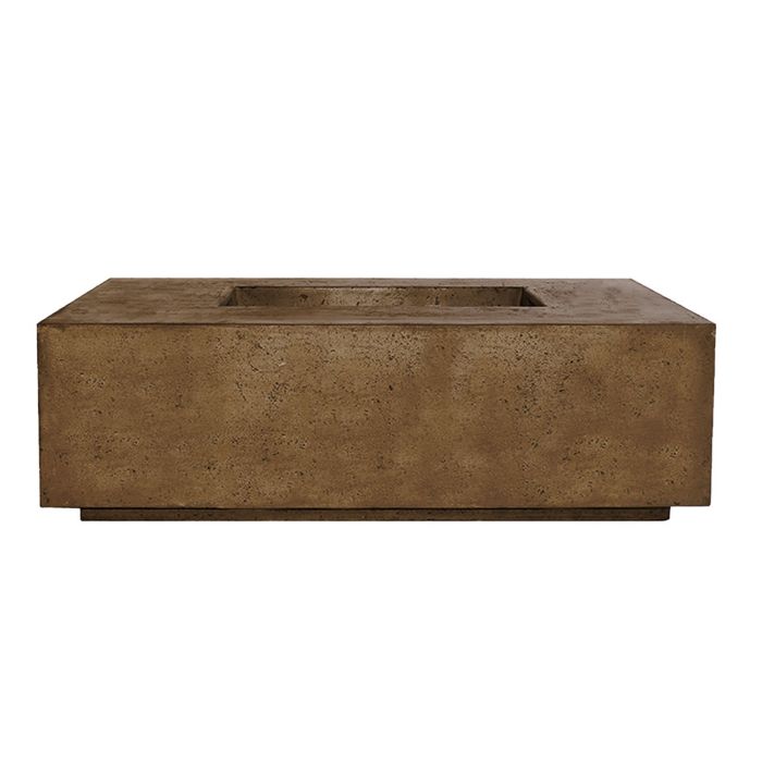 Prism Hardscapes Porto 58 Rectangular Concrete Propane Gas Fire Pit Table