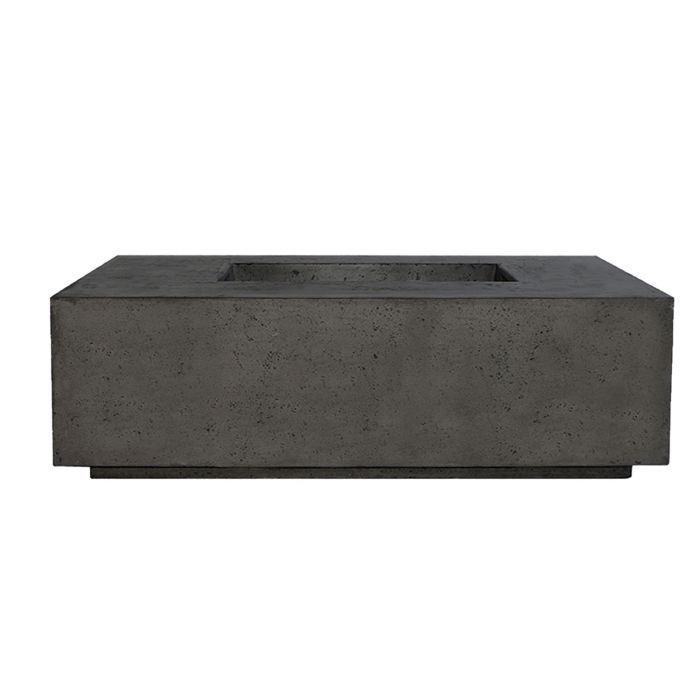 Prism Hardscapes Porto 58 Rectangular Concrete Propane Gas Fire Pit Table