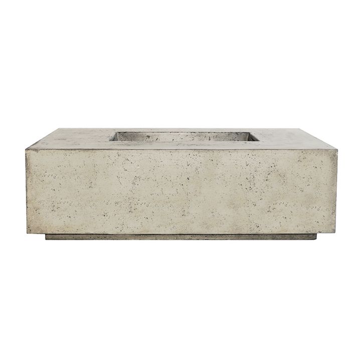 Prism Hardscapes Porto 58 Rectangular Concrete Propane Gas Fire Pit Table