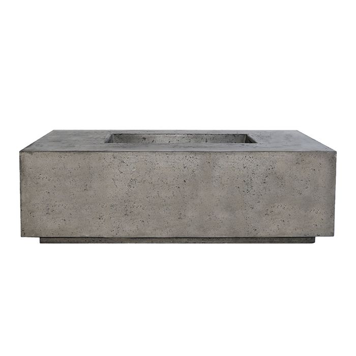 Prism Hardscapes Porto 58 Rectangular Concrete Propane Gas Fire Pit Table