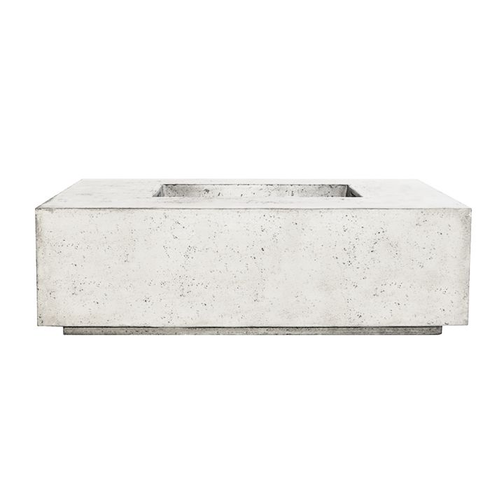 Prism Hardscapes Porto 58 Rectangular Concrete Propane Gas Fire Pit Table