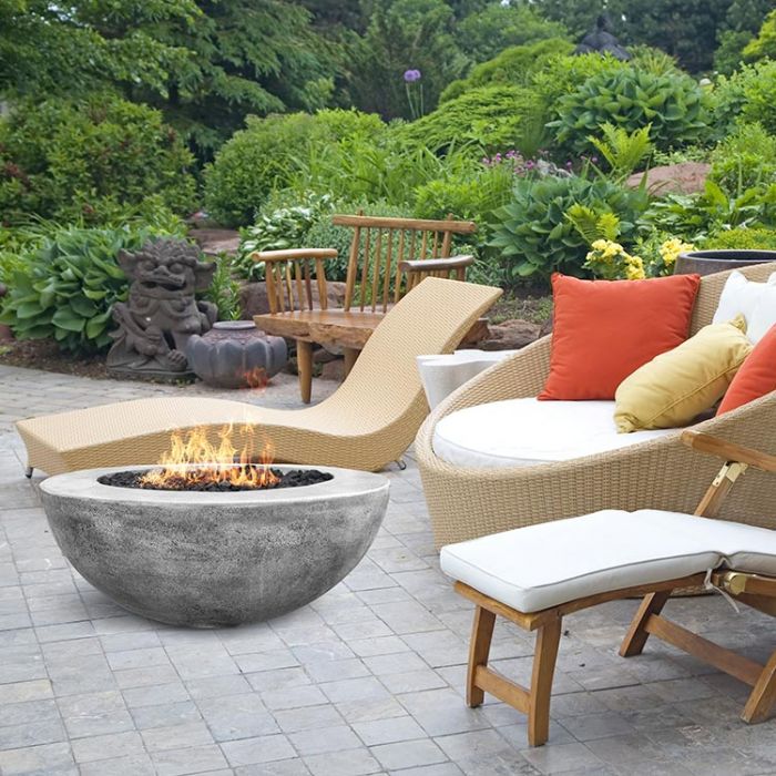 Prism Hardscapes Moderno 6 39" Concrete Gas Fire Pit Bowl