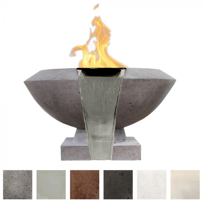 Prism Hardscapes Toscano 33" Concrete Fire & Water Bowl With PH Igniter