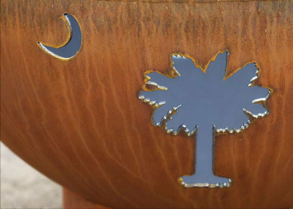 Fire Pit Art Tropical Moon Wood Burning Fire Pit