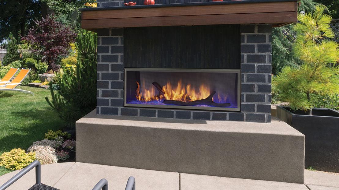 Majestic Lanai 48" Outdoor Linear Vent Free Gas Fireplace With IntelliFire Plus Ignition System