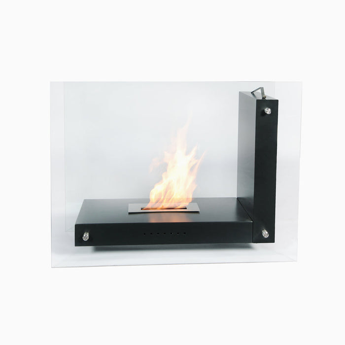 The Bio Flame Allure 47" Freestanding See-Through Ethanol Fireplace