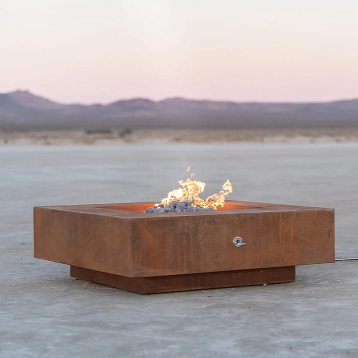 The Outdoor Plus- Cabo Square Corten Steel Fire Pit