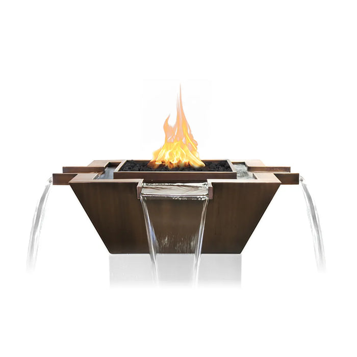 The Outdoor Plus Maya Copper 4-Way Fire & Water Bowl