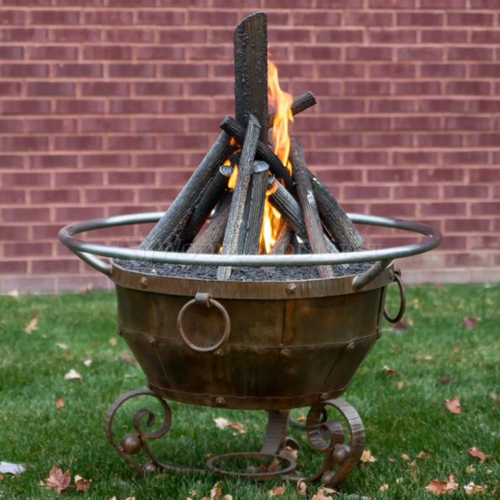 The Outdoor Plus- Round Mill Natural Gas Fire Pit - 36"