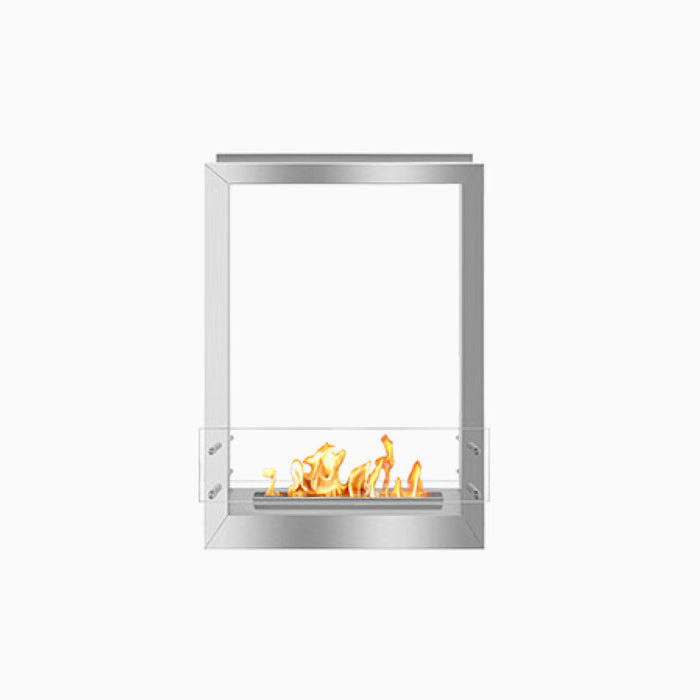 The Bio Flame 24" Firebox Double Sided See-Through Built-In Ethanol Fireplace