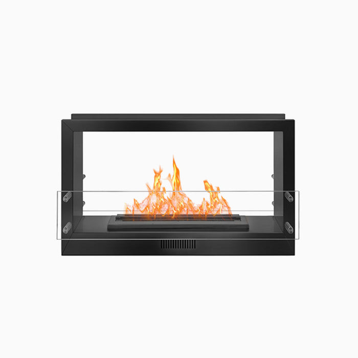 The Bio Flame 38" Firebox Double Sided Built-in See-Through Ethanol Fireplace