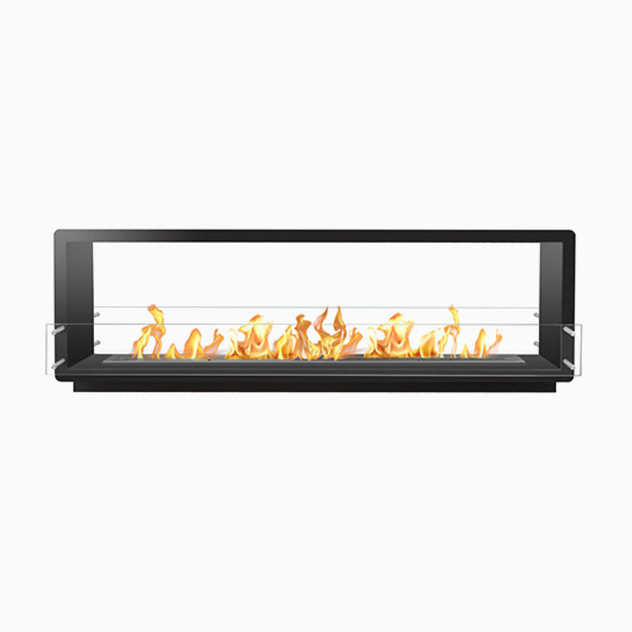 The Bio Flame 84" Smart Firebox Double Sided See-Through Built-in Ethanol Fireplace