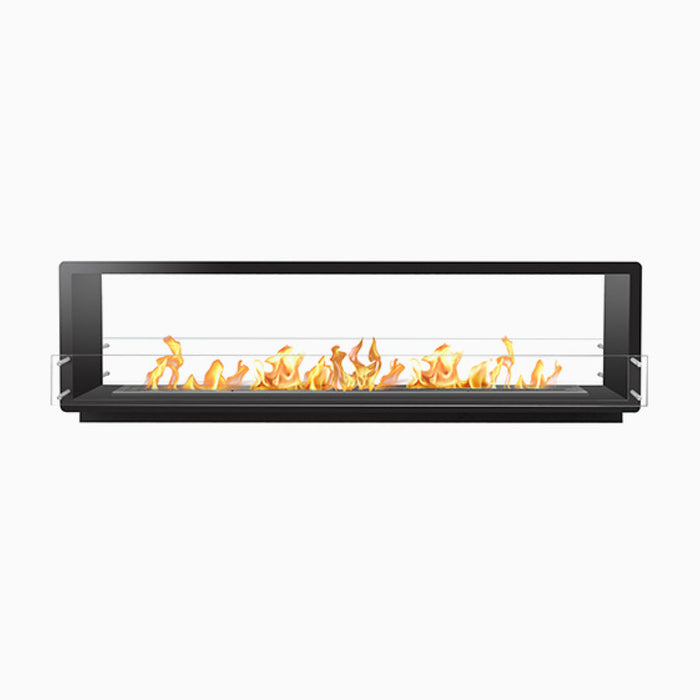 The Bio Flame 96" Smart Firebox Double Sided See-Through Built-in Ethanol Fireplace