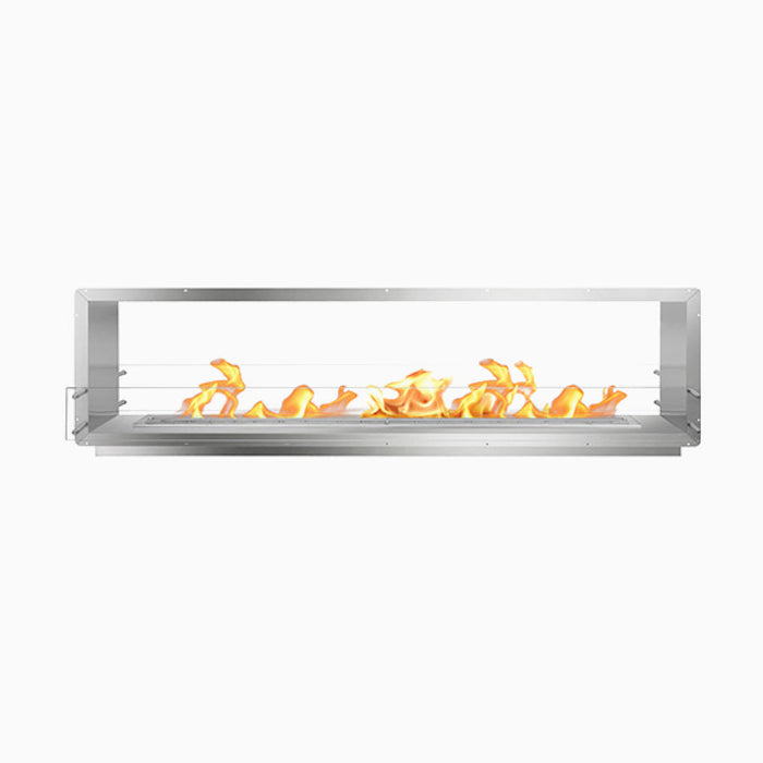 The Bio Flame 96" Smart Firebox Double Sided See-Through Built-in Ethanol Fireplace