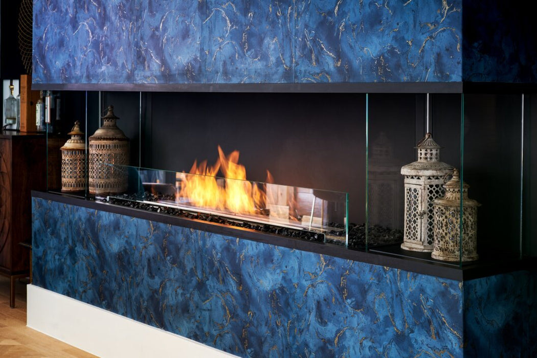 ECOSMART Flex 140BY.BXR Bay Fireplace Insert - Stainless Steel