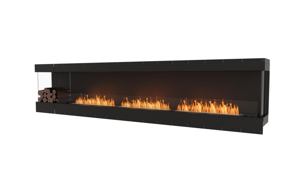 ECOSMART Flex 140BY.BXL Bay Fireplace Insert With Black Burner