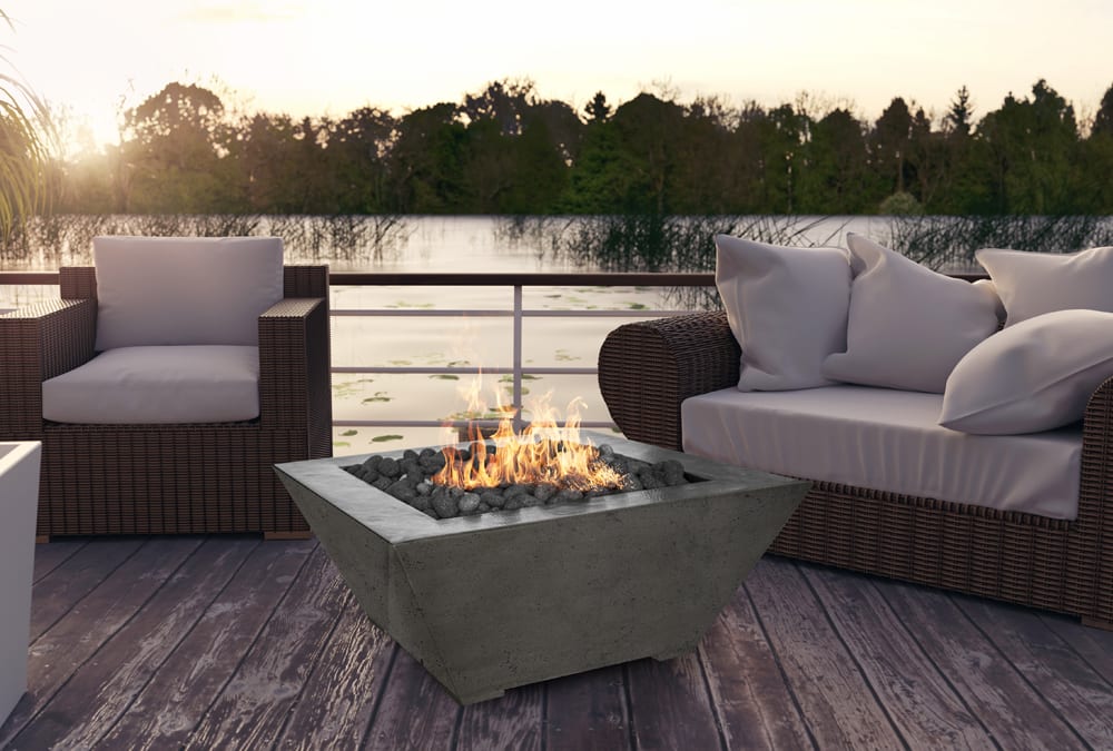 Prism Hardscapes Lombard 42" Concrete Gas Fire Pit Bowl