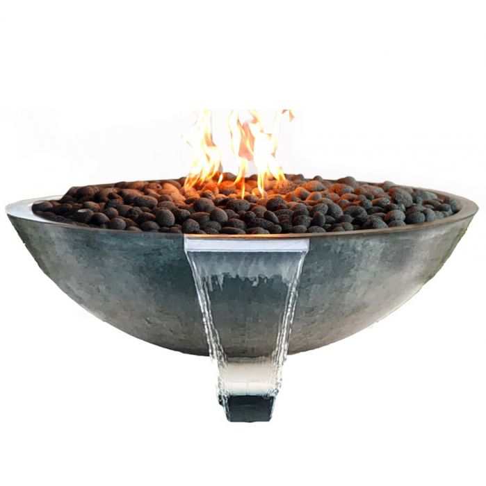 Fire by Design ZENRFWB32 Round Zen 32" GFRC Fire & Water Bowl