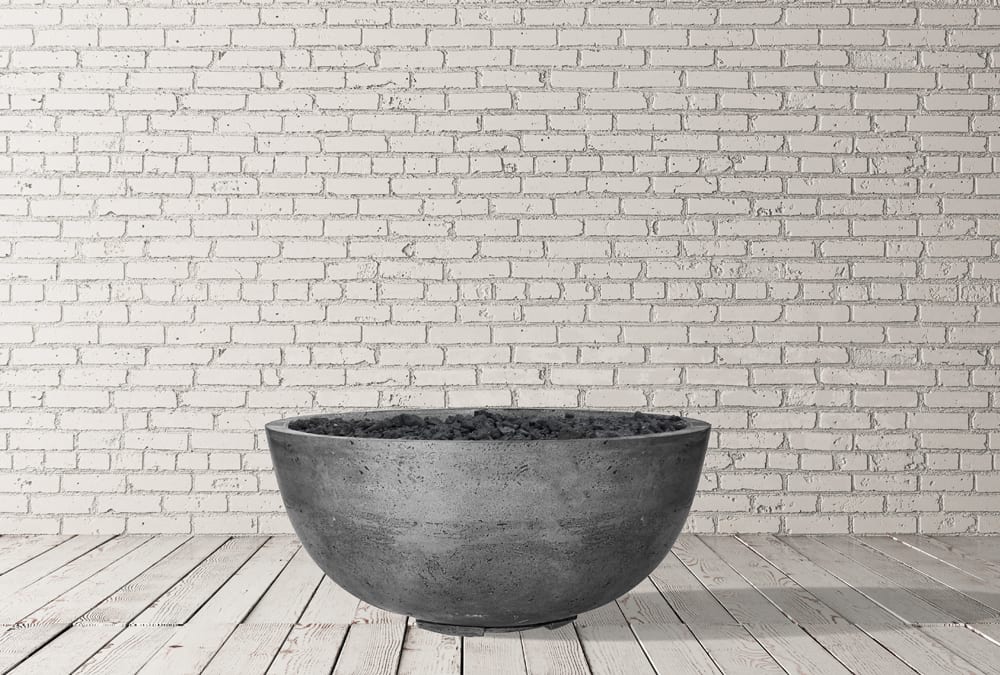 Prism Hardscapes Moderno 1 39" Concrete Gas Fire Pit Bowl