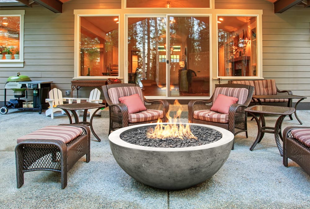 Prism Hardscapes Moderno 4 48" Concrete Gas Fire Pit Bowl