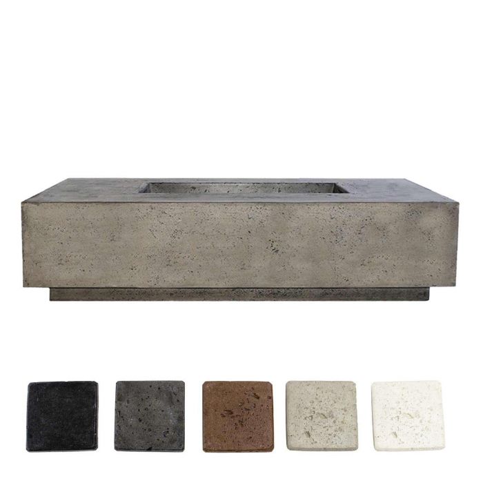 Prism Hardscapes Tavola 4 66" Concrete Gas Fire Pit Table