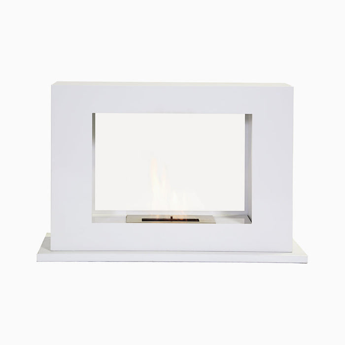 The Bio Flame Rogue 2.0 36" Double Sided See-Through Freestanding Ethanol Fireplace