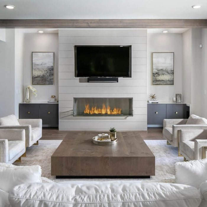 The Bio Flame 72" Firebox Single Sided Built-in Ethanol Fireplace